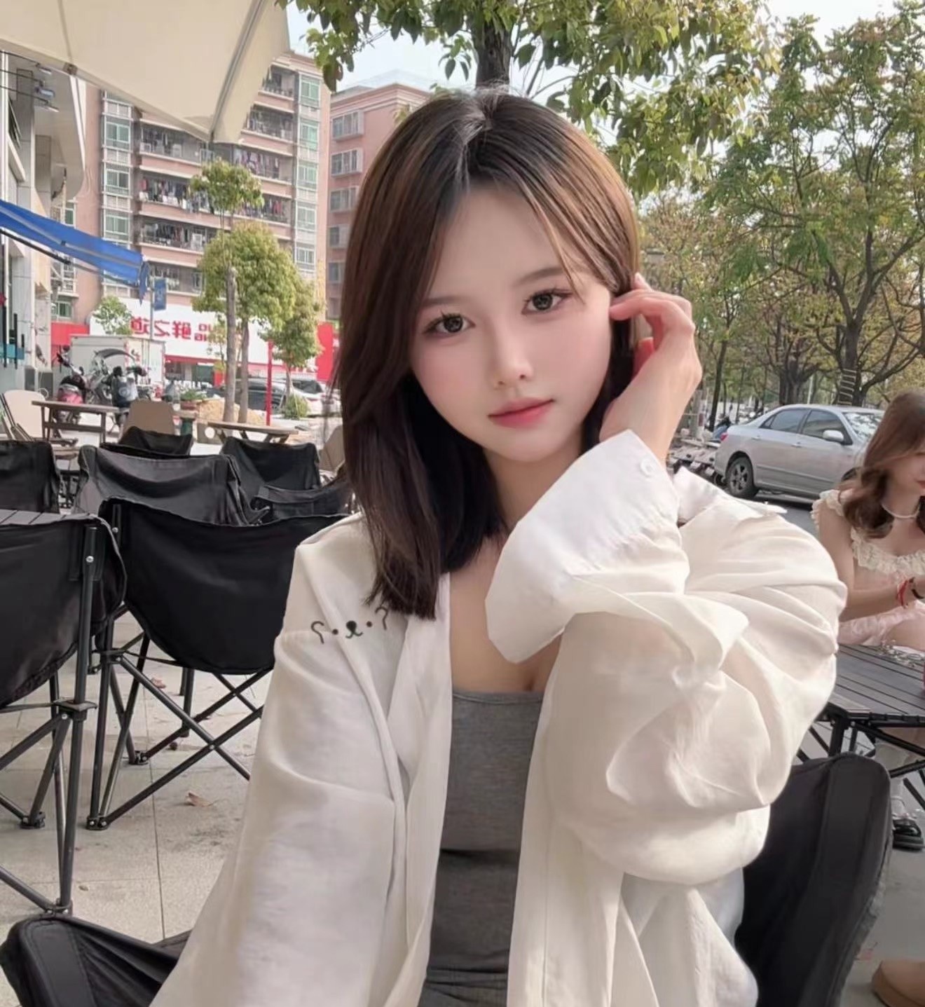 颜值细腰女友七七