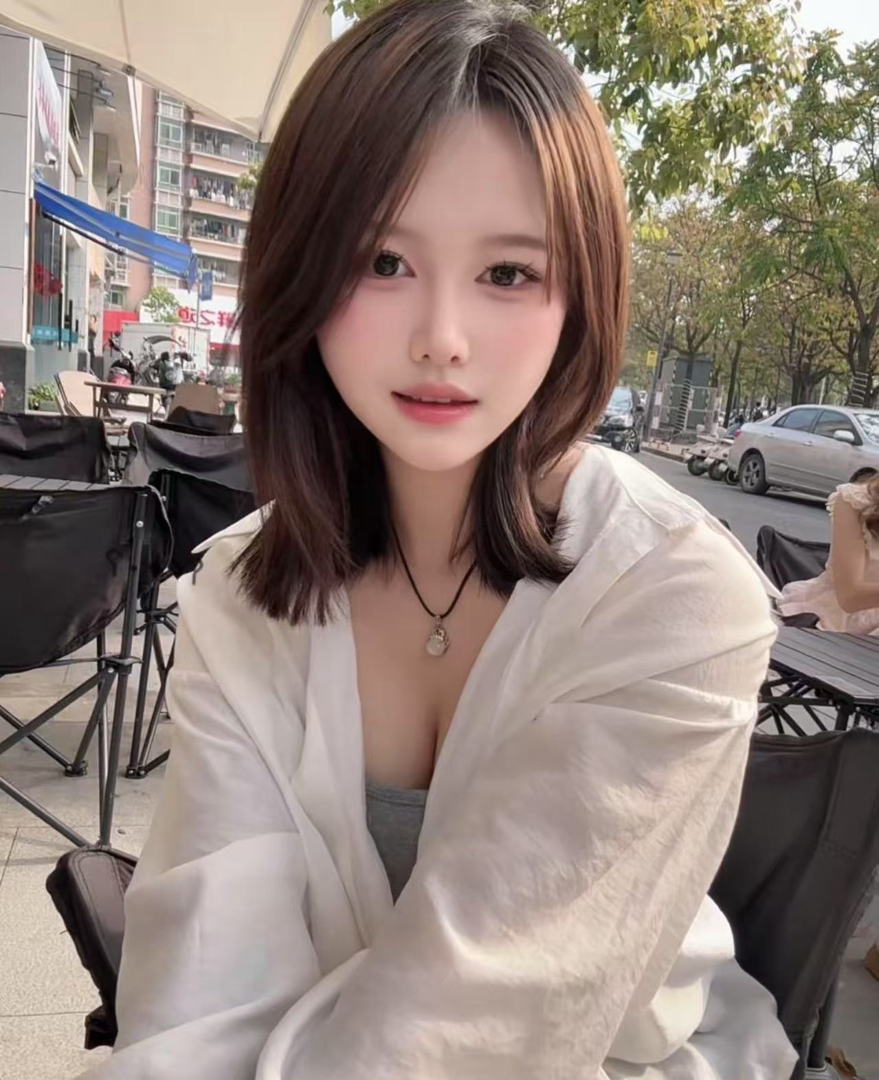颜值细腰女友七七