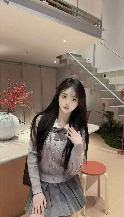 三点粉可爱型女孩泡泡