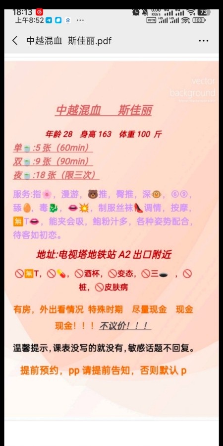 电视塔混血美女